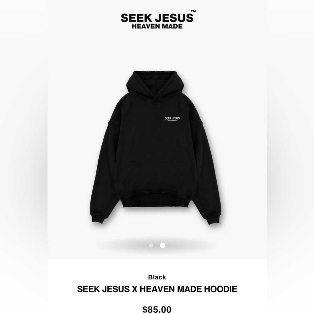 🖤 Seek Jesus X Heaven Made Hoodie 🤍✝️